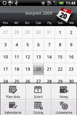 Htc Hero - kalendarz