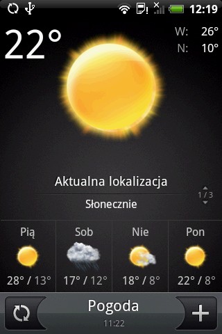 Htc Hero - pogoda