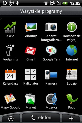 Htc Hero - programy