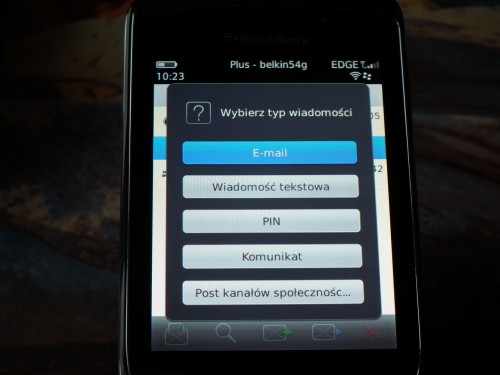 Test BlackBerry Torch 9800 - wiadomości