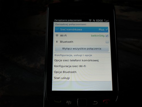 Test BlackBerry Torch 9800 - zarządzanie połączeniami