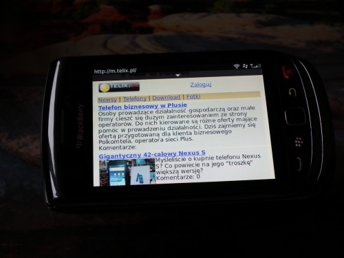 Test BlackBerry Torch 9800 - telix.pl