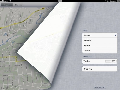 mapy Google na iPad2