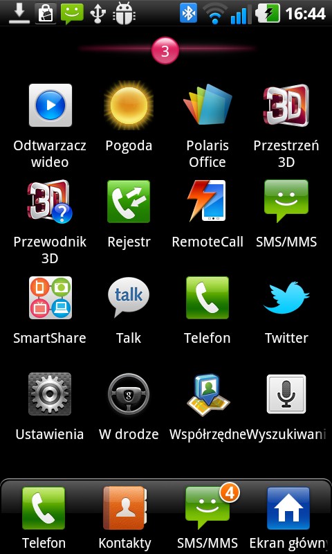Menu główne - LG Swift 3D