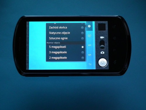 Huawei Ideos X5: panel aparatu