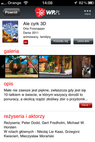 Aplikacja Repertuar Kin WP.PL