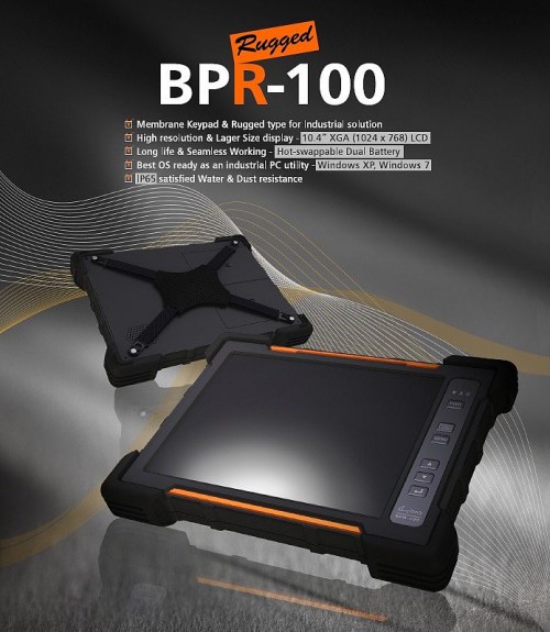 Pancerny tablet Fully Rugged BluePad model BPR-100 odporny na upadek z 150 cm