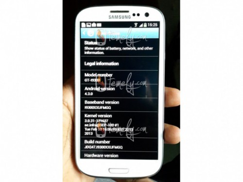 Samsung Galaxy S III z Android 4.3.0