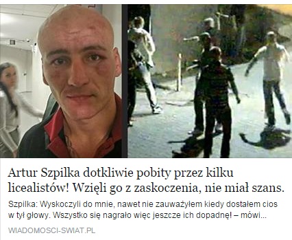 Materiał udostępniony na Facebookowym profilu znajomego
