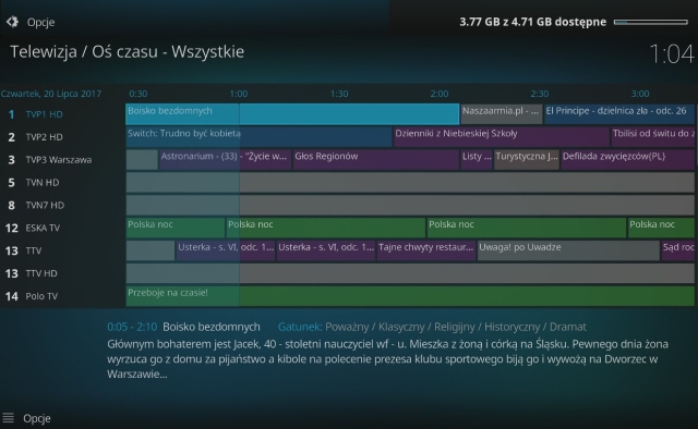 5 LibreElec KODI tuner EPG 5