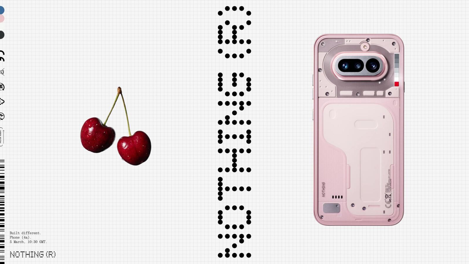Nothing przedstawia Phone (4a) kolorze różowym