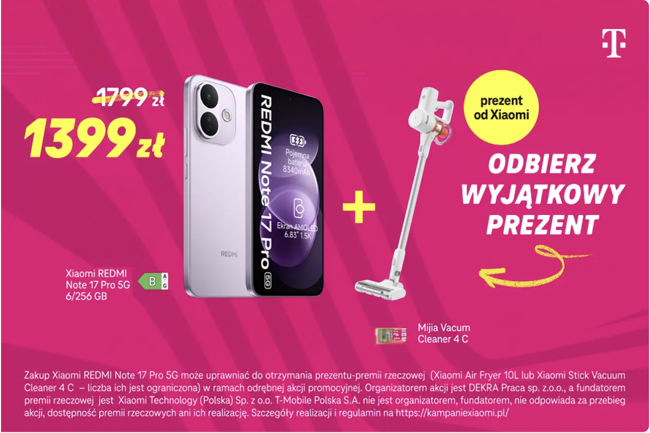 Smartfony w atrakcyjnych cenach w T-Mobile – REDMI Note 17 Pro 5G i Samsung Galaxy A27 5G sprawdzone przez ekspertów T-Mobile